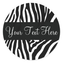 Personalised Zebra Envelope Sticker Seal