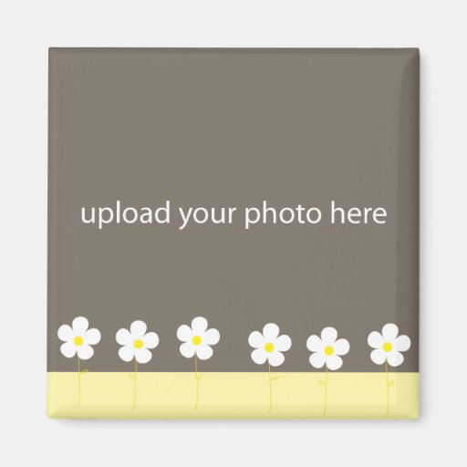 Personalizable Flower Photo Frame Magnets