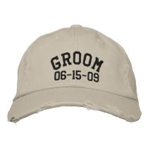 Personalizable Groom Embroidered Hat