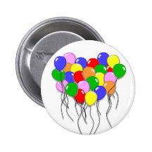 Personalize It - Bunch of Balloons Pinback Buttons