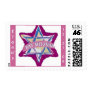 Personalize with your name and bat mitzvah date! postage stamp