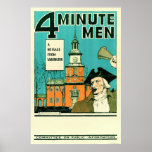 Personalized 4 Minute Men ~ Vintage World War 1. Print