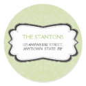 PERSONALIZED ADDRESS LABEL :: divinely damask 2B stickers