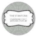 PERSONALIZED ADDRESS LABEL :: divinely damask 3B stickers