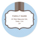 PERSONALIZED ADDRESS SEALS :: lustre 9 Round Stickers