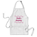 Personalized Apron With Pink Paw Prints