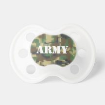 Personalized ARMY Pixel Camouflage Baby Pacifiers