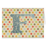 Personalized Art Letter F Card