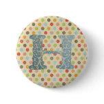 Personalized Art Letter H Button