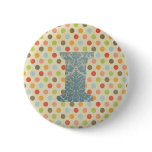 Personalized Art Letter I Button