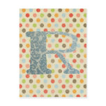 Personalized Art Letter R Post Card