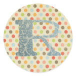 Personalized Art Letter R Stickers