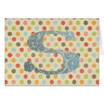 Personalized Art Letter S Card