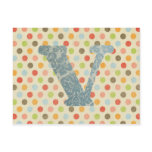 Personalized Art Letter V Post Card