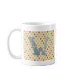 Personalized Art Letter W Coffee Mug