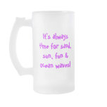 Personalized Beach Mugs with Flip Flops