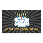Personalized Birthday Cake Sticker or Wine Label