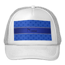 Personalized custom name blue strawberry hats
