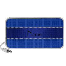 Personalized name blue plaid PC speakers