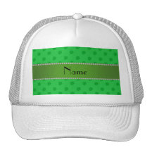 Personalized name green strawberries hats