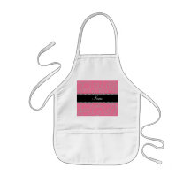 Personalized name pink diamond swirls apron