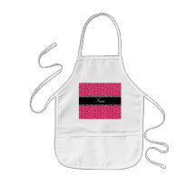 Personalized name pink swirls apron