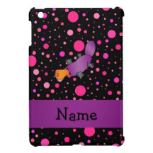 Personalized name platypus pink polka dots iPad mini covers