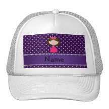 Personalized name princess purple diamonds hats