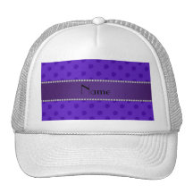 Personalized name purple strawberry pattern hats