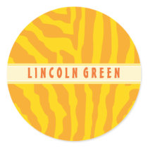PERSONALIZED NAME STICKERS :: animal print 4B