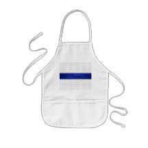 Personalized name white diamonds blue stripe aprons