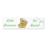 Personalized Princess Bear invitations & stickers bumper stickers