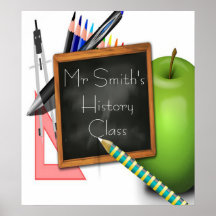 Personalized Teacher's Chalkboard Print