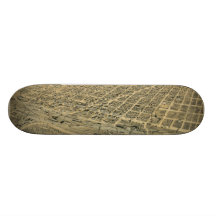 Perspective map of Texarkana Texas and Arkansas Skate Decks