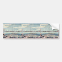 Perspective view of Mount Dōkan by Shōtei,Hokuju Bumper Sticker