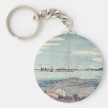 Perspective view of Mount Dōkan by Shōtei,Hokuju Keychains