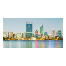 Perth CBD from Mill Point Perth Western Australia Personalized Photo Card