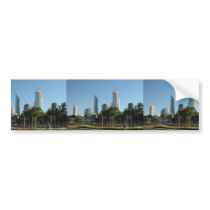Perth Skyline From Northbridge In Late Afternoon Bumper Stickers