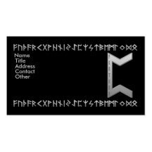 Pertho Rune grey Business Card Templates