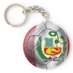 Peru La Blanquirroja La Rojiblanca soccer ball Key Chain