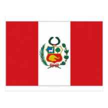 Peru National Flag Post Card