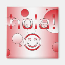 Peruvian Gifts : Hello / Hola + Smiley Face Refrigerator Magnets