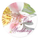 Peruvian Lilly Our Wedding Invitation Sticker