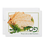 "Pesach, Matzah, Maror" Passover Seder Invitations