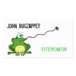Pest Control Green Frog Zapping Bug Business Card