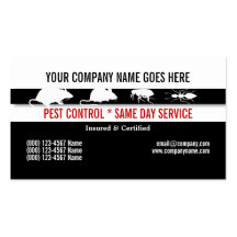 Pest Vermin Control Personalise Business Cards