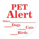 Pet Alert Stickers