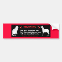 pet awareness bumper sticker