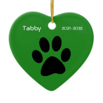Pet Cat Memorial Christmas Ornament ornaments