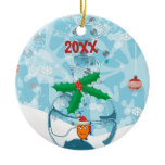 Pet Fish Christmas Couples Photo Ornament